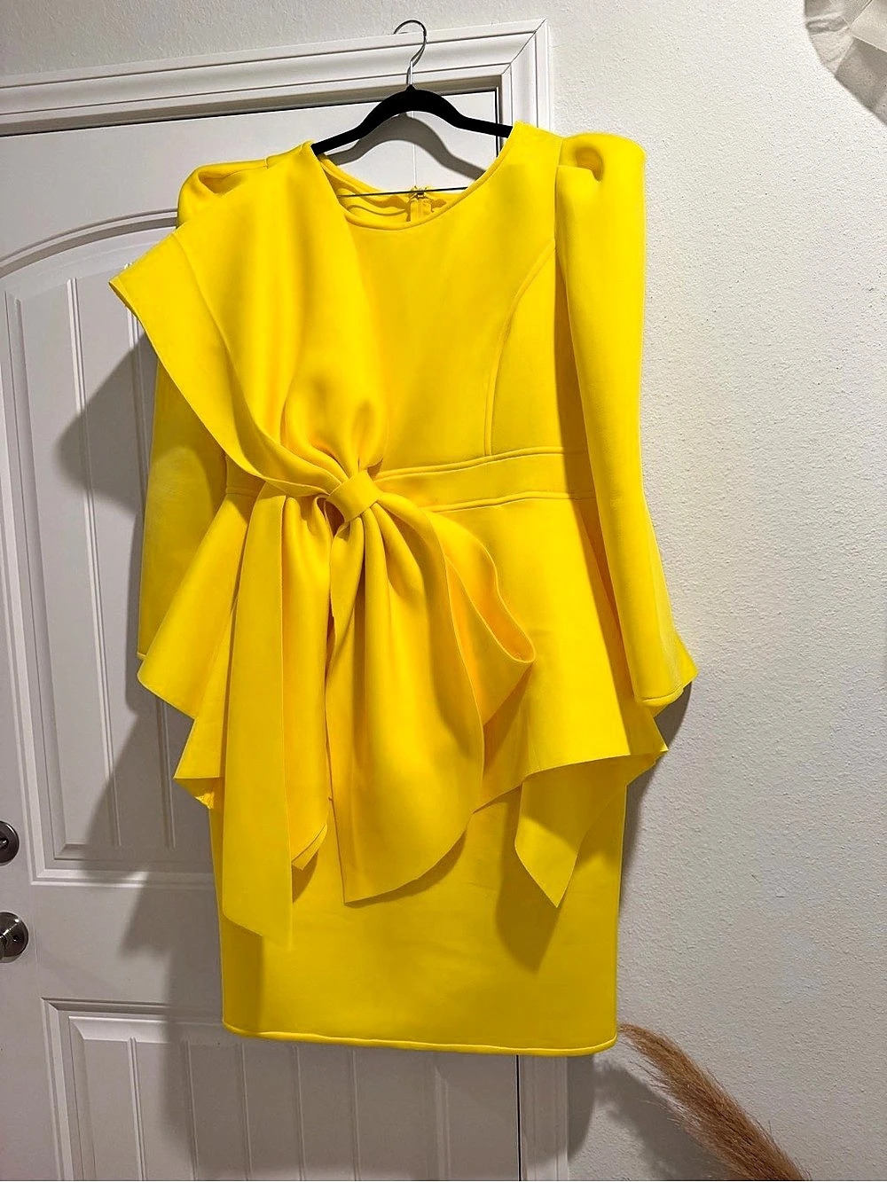 Yellow Ruffle Mini Dress Like New